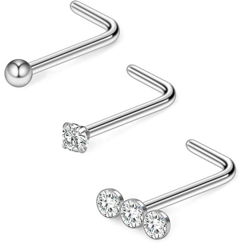 Body Jewelry Surgical Steel - 3 pièces, 20G, acier chirurgical, triple,