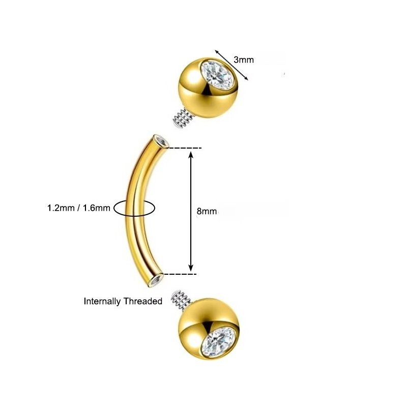 2 pièces de bijoux de corps, b - Body Jewelry Surgical Steel avis et prix