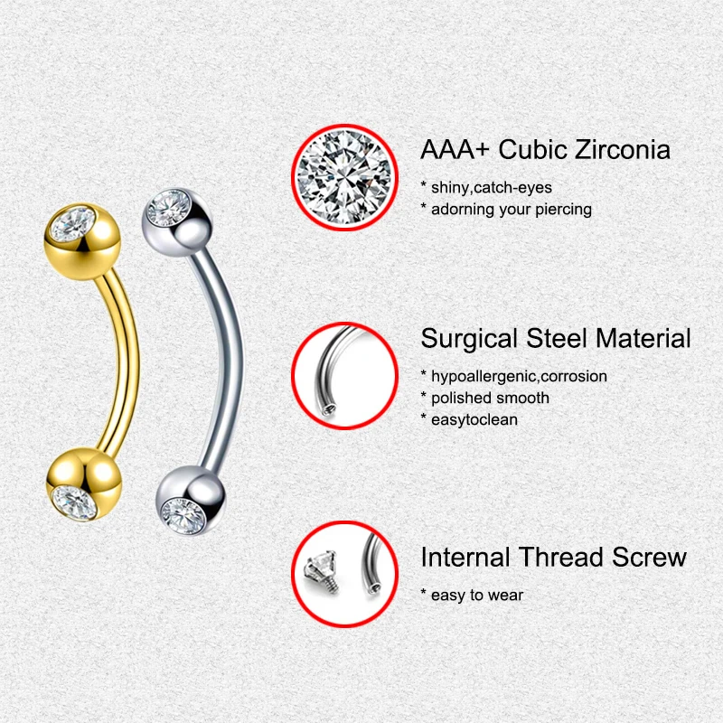 2 pièces de bijoux de corps, b - Body Jewelry Surgical Steel avis et prix