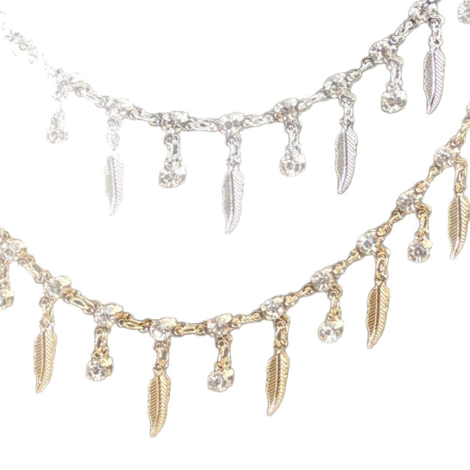 Chaîne à plumes de diamant tri - Body Jewelry For You avis et prix