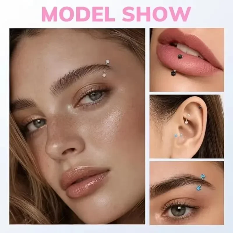 6 paires de bijoux de piercing - Body Jewelry Surgical Steel avis et prix