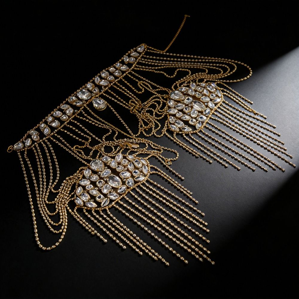 Collier d'épaule en strass au  - Body Jewelry Necklace avis et prix