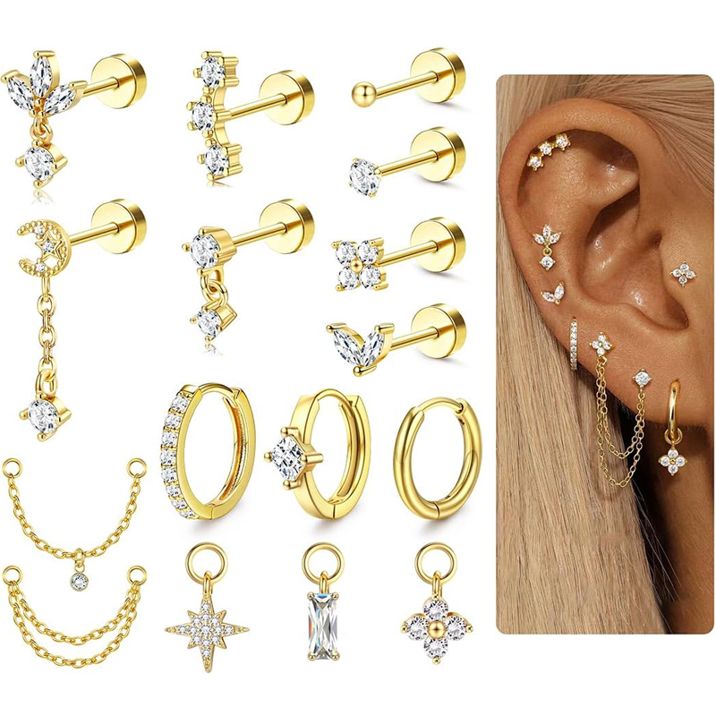 Boucles d'oreilles en acier ch - Body Jewelry Surgical Steel avis et prix